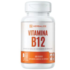 A Vitamina B12 da Herbalize é um suplemento essencial para manter a saúde do sistema nervoso e contribuir para a formação normal das células sanguíneas. Conhecida como metilcobalamina, uma forma ativa da vitamina B12 no organismo, é ideal para apoiar o metabolismo energético e auxiliar no funcionamento do sistema imune. Metilcobalamina (Vitamina B12): Atua na prevenção de anemias, é fundamental para o processo de divisão celular, e essencial para o metabolismo de todas as células do corpo, especialmente as do trato gastrointestinal, tecido nervoso e medula óssea. Benefícios: Suporta a saúde neurológica e cognitiva. Contribui para uma função imunológica saudável. Essencial para a produção de energia celular. Auxilia na redução da fadiga e cansaço. Ingredientes: Metilcobalamina: Uma forma biodisponível de Vitamina B12. Silicato de magnésio (antiumectante) Gelatina e glicerina (componentes da cápsula) Sugestão de Consumo: A dose recomendada é de uma cápsula por dia. Cuidados de Conservação: Conservar o produto em ambiente fresco e seco, longe da luz solar direta. Após aberto, manter a embalagem bem fechada e consumir em até 90 dias. Não utilizar se o lacre de proteção estiver violado. Advertências: Produto indicado para o grupo populacional acima de 19 anos. Este produto não é um medicamento e não deve ser utilizado como substituto de um regime alimentar variado. Não exceder a recomendação diária de consumo indicada na embalagem. Manter fora do alcance das crianças. Este suplemento não contém glúten, é isento de calorias, carboidratos, açúcares, gorduras totais, gorduras saturadas, gorduras trans, fibras alimentares e sódio, adaptando-se bem a uma dieta equilibrada.
